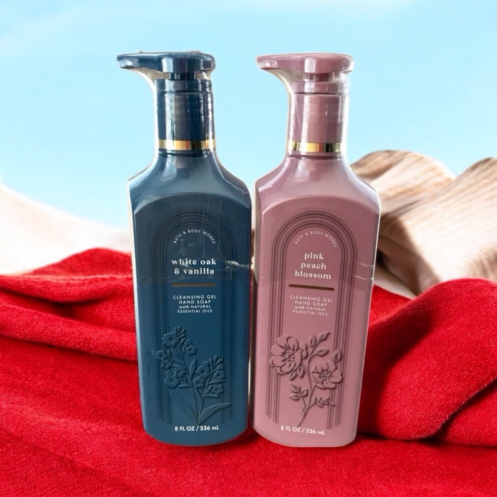 🆕White Oak and Vanilla and Pink Peach Blossom Gel Hand Soap